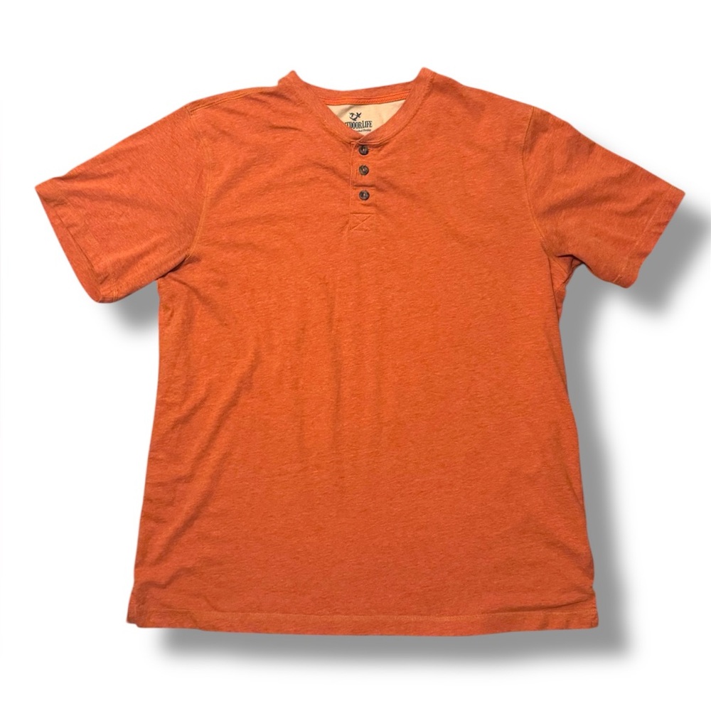 Men’s Burnt Orange Henley EUC
